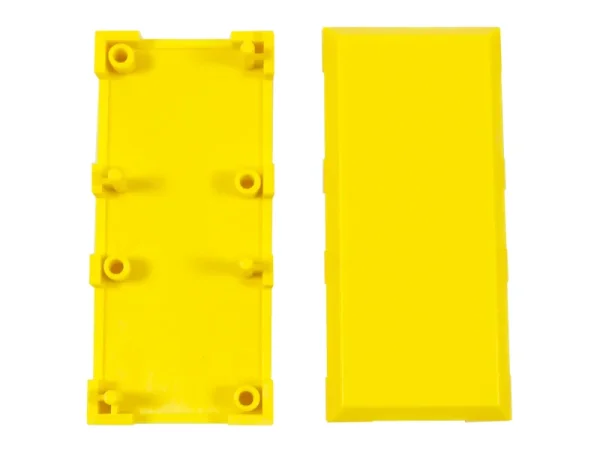 ALLNET Brick’R’knowledge Kunststoffschale 2x1 gelb oben und unten 10er Pack