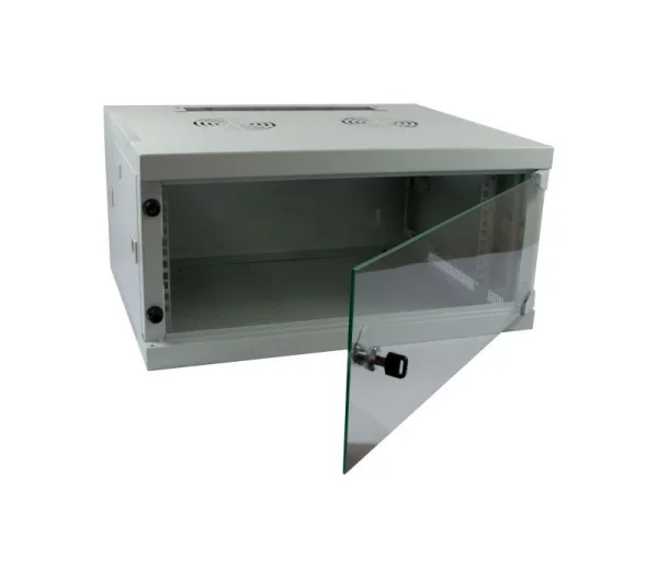 ALLNET 19" Wandgehäuse, 4HE, 1-teilig, T444/B541mm, Lichtgrau, SMQ-Serie,