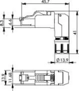 Telegärtner Stecker, TP/RJ45, Feldkonfektionierbar, CAT6A, MFP8-4x90 T568B,10-Pack, gewinkelt,