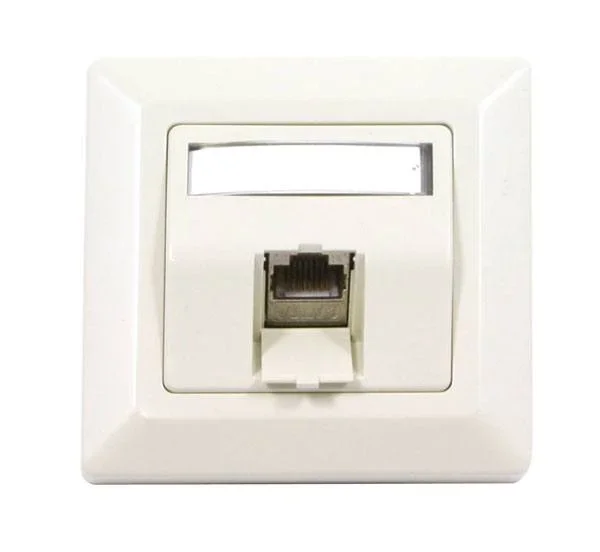 Dosen TP, UP, 1-fach, CAT6A, Keystone Slim-line, Reinweiss, Synergy 21,