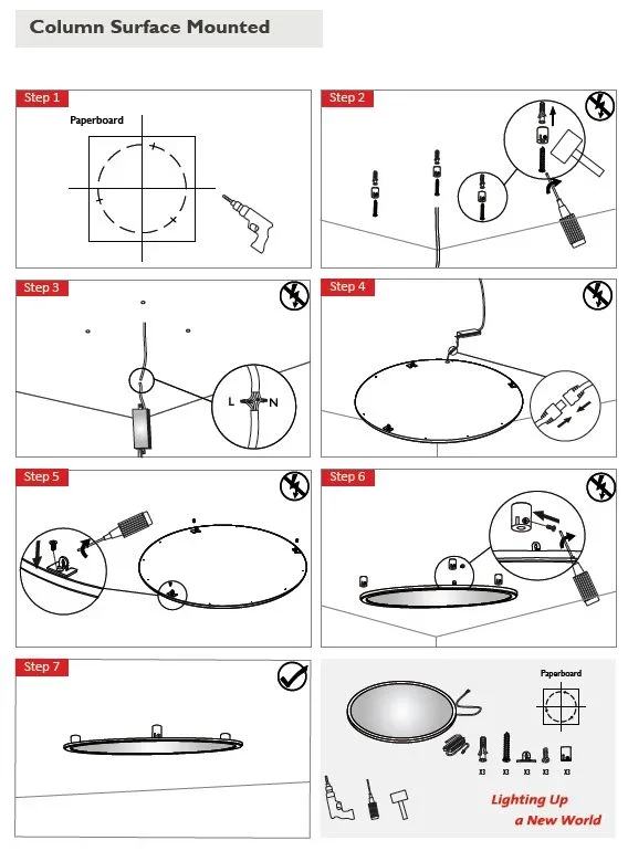 Synergy 21 LED light panel zub Montage Zylinder für R600 Panel