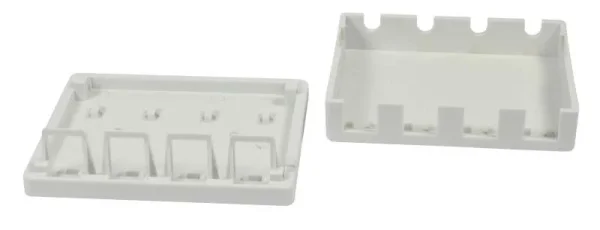 Keystone, Modulträger, Patchpanel für 4x TP-Modul, Aufputz, weiss(ABS), Synergy 21,