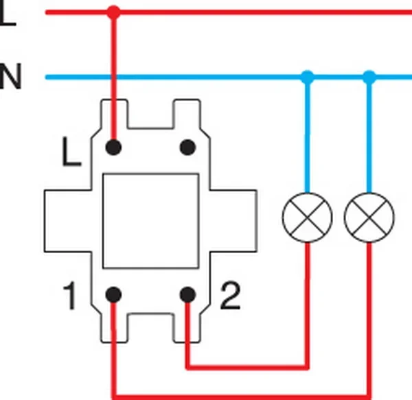 TEM Serie Ekonomik SWITCH 2GANG-1WAY10AX 250V~ PW