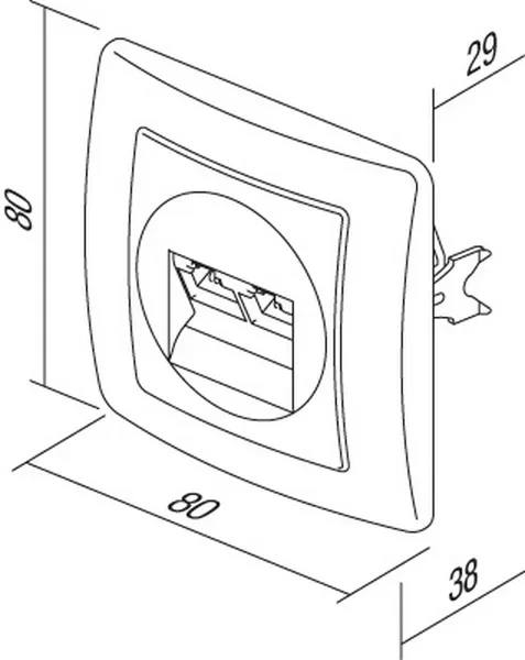 TEM Serie Ekonomik SOCKET TEL KS DOUBLE2x RJ11 6/