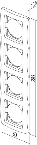 TEM Serie Ekonomik COVER PLATE EKONOMIK 4 VERTPW