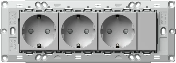 TEM Serie Modul Sets SOCKETS SET 3x Schutzkontakt 2P+E 16A