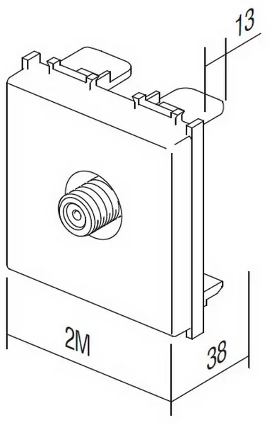 TEM Serie Modul Steckdosen SOCKET TV BASIC0dB 2M PW