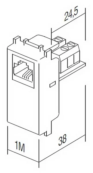 TEM Serie Modul Steckdosen SOCKET TEL LTRJ11 6/4 1M PW