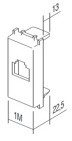 TEM Serie Modul Steckdosen Keystone ADAPTER KS1M PW
