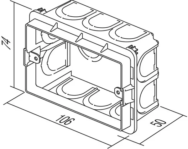 TEM Serie Unterputz Dosen RECTANGULAR BOX FOR BRICKPM3