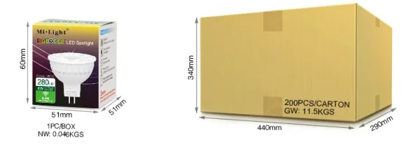 Synergy 21 LED Retrofit GX5,3 4W RGB-WW (RGB-CCT) Lampe mit Funk und WLAN *Milight/Miboxer*