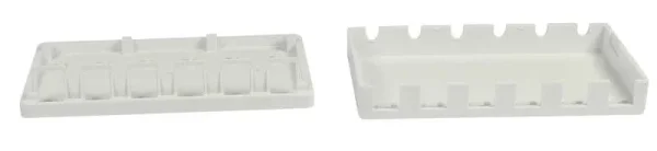 Patch Panel 6xTP, CAT6A, incl.Keystone Slim-line 20mm, Aufputz ABS, Weiss, Synergy 21,