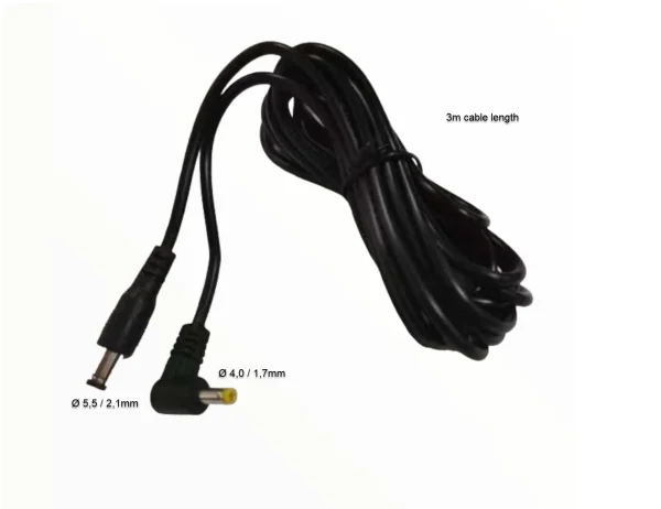 ALLNET Ersatznetzteil zbh. Hohlstecker -> Hohlstecker Adapterkabel Verlängerung 5,5mm x 2,1mm -> 4,0mm x 1,7mm 3m