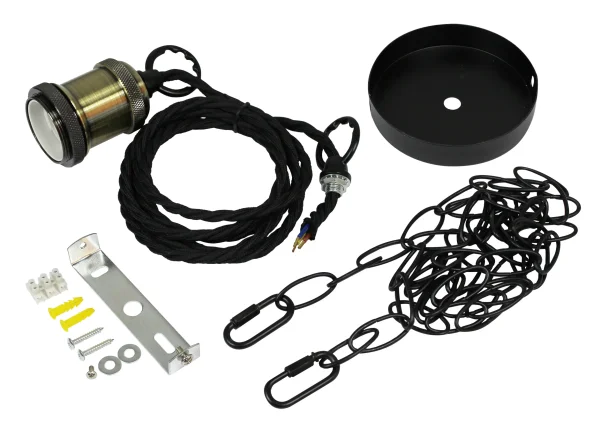 Synergy 21 E27 BIG-LED Fassung 2 Kupfer mit Kette