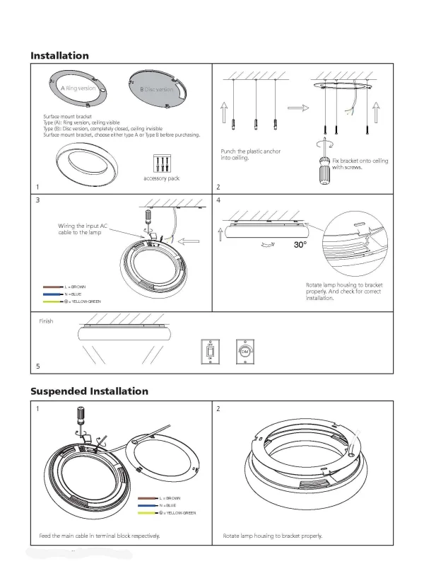 Synergy 21 LED Rundleuchte Donut ww schwarz 35w