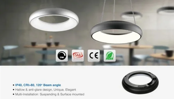 Synergy 21 LED Rundleuchte Donut ww silber 35w