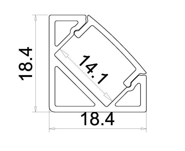 Synergy 21 LED U-Profil 200cm, ALU007-R V2 weiss