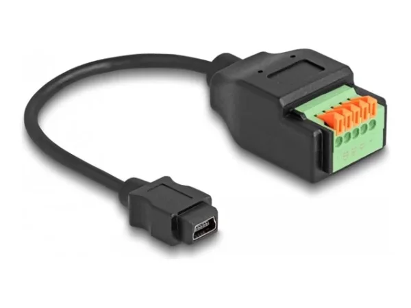 DELOCK USB 2.0 Kabel Mini-B Terminalbl
