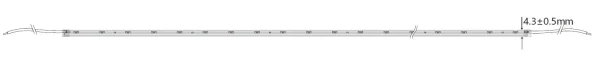 Synergy 21 LED Flex Strip 4020 - 60 WW DC24V 24W IP65 CRI>90 sideview