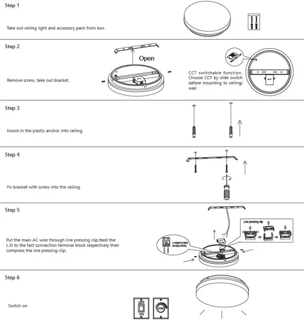 Synergy 21 LED Rundleuchte Theia IP54 25W dim