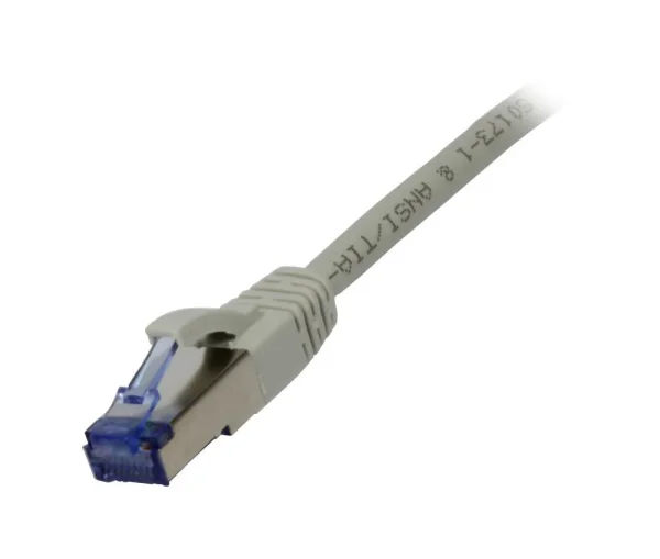 Patchkabel RJ45, CAT6A 500Mhz, 5m, grau, S-STP(S/FTP), Komponent getestet(GHMT certified), AWG26, Synergy 21