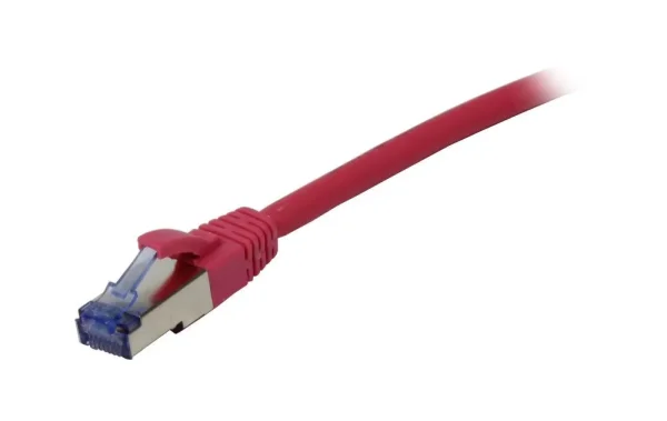 Patchkabel RJ45, CAT6A 500Mhz, 20m, pink, S-STP(S/FTP), Komponent getestet(GHMT certified), AWG26, Synergy 21