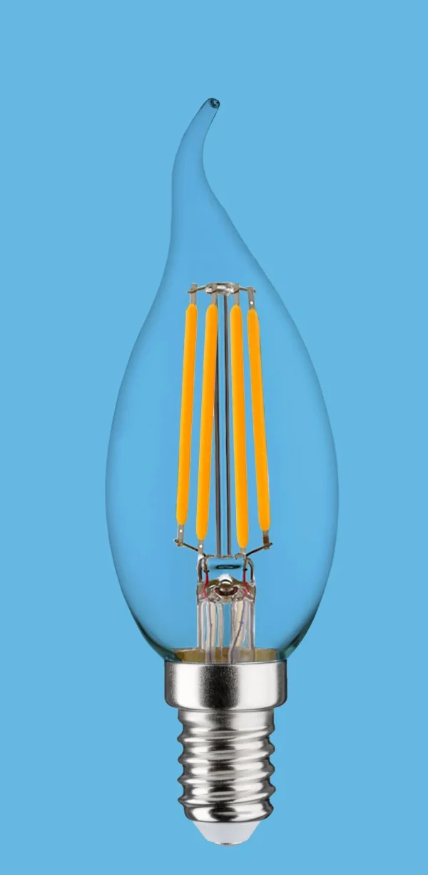 Synergy 21 LED Retrofit E14 Kerze klar geschweift 4,5W ww