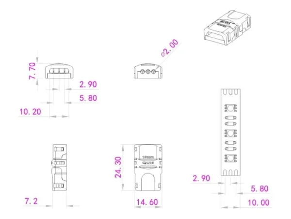 Synergy 21 LED FLEX Strip zub. Easy Connect Strip to Wire 10mm CCT