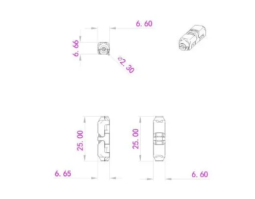 Synergy 21 LED FLEX Strip zub. Easy Connect I shape for 1 line red