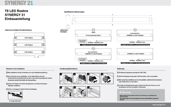 Synergy 21 LED Tube T8 SL Serie 1047mm, 18W neutralweiß