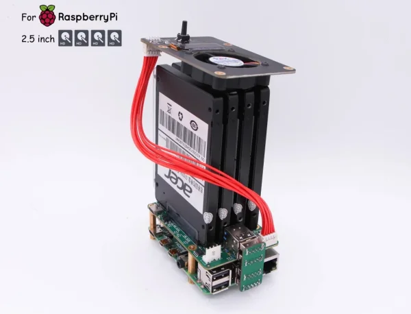 Raspberry Rock Pi 4 zbh. SATA NAS HAT Top Board