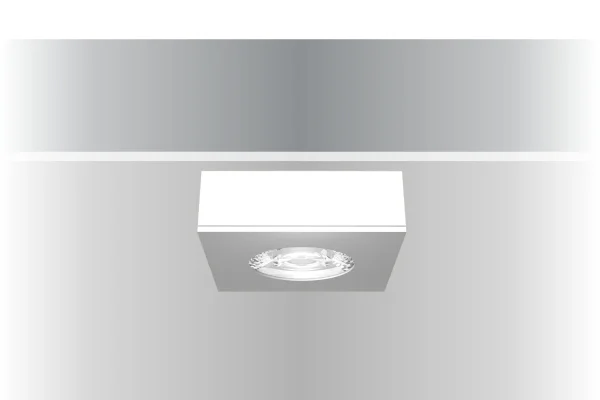 Synergy 21 LED Deckeneinbauspot Helios schwarz, quadratisch, Aufputzrahmen