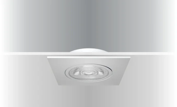 Synergy 21 LED Deckeneinbauspot Helios weiß, quadratisch+schwenkbar, warmweiß