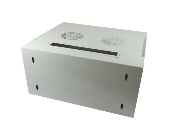 ALLNET 19" Wandgehäuse, 12HE, 1-teilig, T594/B541mm, Lichtgrau, SMQ-Serie,