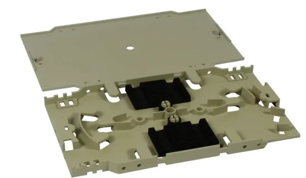 LWL-Patchpanel Spleisbox,19", 12xLC-Duplex-Buchsen, OS2, 9/125u Singlemode, incl.Pigtails, Lichtgrau, Synergy 21,