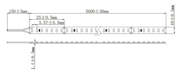 Synergy 21 LED Flex Strip 2210 - 70 NW DC24V 24W IP20 CRI>90 *Sondermodell 1m*