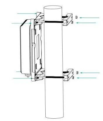 ALLNET Switch unmanaged outdoor 3 Port Gigabit 100W zbh. Mast-Montage/Pole-Mount Kit