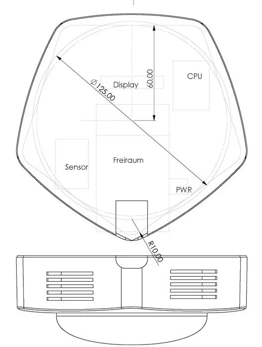 ALLNET CO2 Raumluftampel mit RGBW-LED´s / 1x MSR Sensorport / LAN (PoE) & WIFI (Netzteil)
