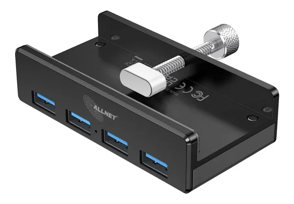 ALLNET USB 3.0 4 Port Clip HUB " ALL-USB3-HUB-4-CLIP" schwarz