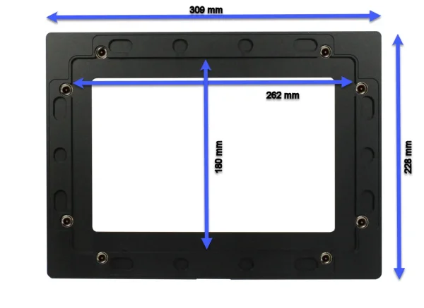 ALLNET Touch Display Tablet 10 Zoll zbh. Blende für Einbaurahmen schwarz breit