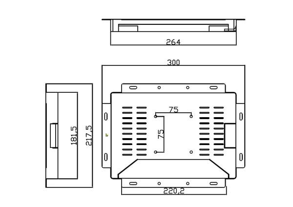 ALLNET Touch Display Tablet 10 Zoll zbh. Wandmontage Einbaurahmen für Unterputz/Hohlraum aufliegend