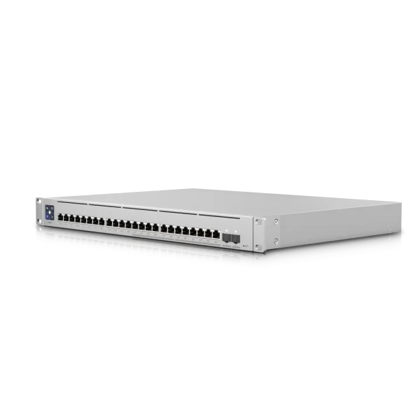 Ubiquiti Switch full managed Layer3 26 Port • 12x 2,5 GbE • 12x GbE • PoE Budget 400W • 24x PoE at • 2x SFP+ • 19” • UniFi • USW-Enterprise-24-POE