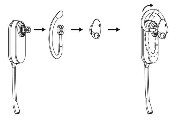 Yealink Dect Accessory - Earhook and Eartips Pack for WH63/67
