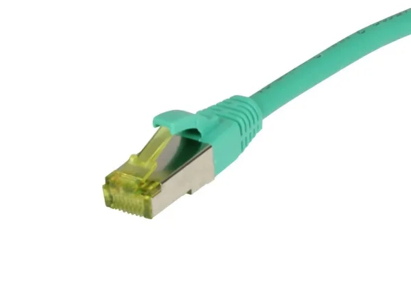 Patchkabel RJ45, CAT6A 500Mhz, 3m, grün, S-STP(S/FTP), TPE/LSZH(Ultraflex), AWG26, mit CAT7 Rohkabel, Synergy 21