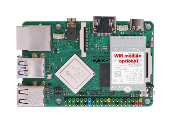 Radxa Rock 3A 8GB RK3568 Quad-core Cortex-A55, freqency 2Ghz Mali G52 8GB LPDDR4