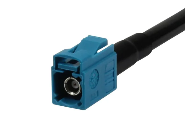 ALLNET Antennen-Kabel LMR-195 SMA(F) Fakra (F) AquaBlue/Waterblue (Keycode Z) 10cm