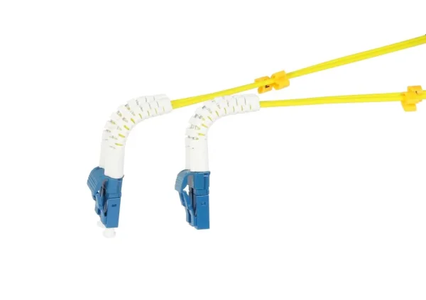 LWL-2-Faser-Patchk. 0.5mtr.LC-LC, 9/125um, OS2, AD=2mm, flexible Knickschutztülle, G657.A2, Synergy 21