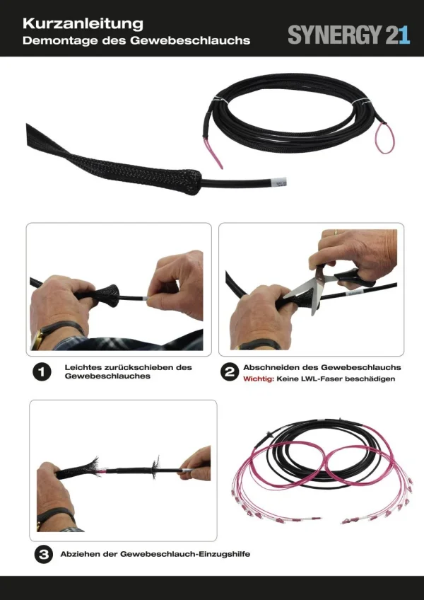 LWL-Kabel, Trunkkabel U-DQ(ZN)BH 8G 50/125, LC/LC OM4 180m, Trommel, Synergy21