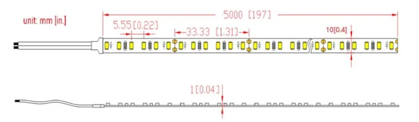 Synergy 21 LED Flex Strip 2216 - 180 WW DC24V 36W IP67 CRI>90