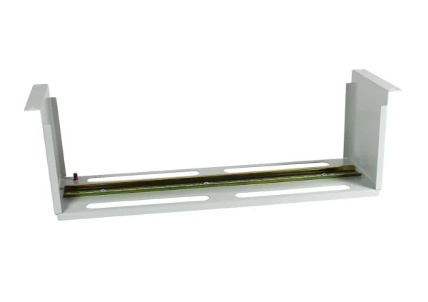 ALLNET 19" zbh. Gerätehalter für Hutschiene/DIN-Rail Geräte, T150mm/3HE, Lichtgrau, Frontmontage,